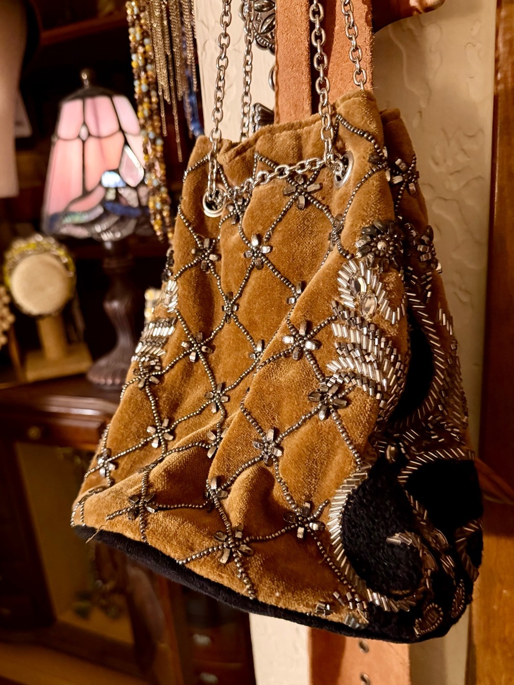 Free People Vintage Beaded Velvet Treasure Pouch - Picture 3 of 14